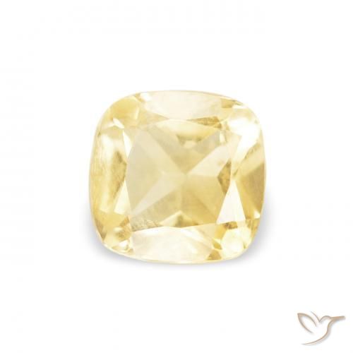Citrino Giallo chiaro naturale da 0.46 ct, Cuscino, VVS-VS
