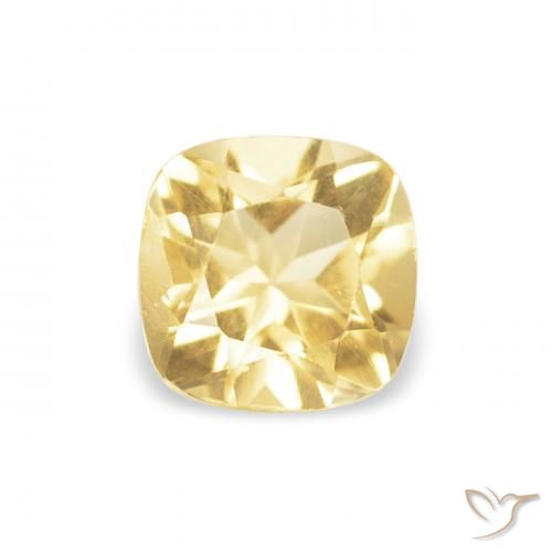 0.52ct Naturale Oro chiaro Citrino, Cuscino, VVS