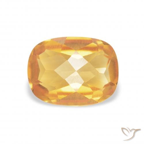 1.17ct Naturale Dorato scuro Citrino, Cuscino, VVS-VS