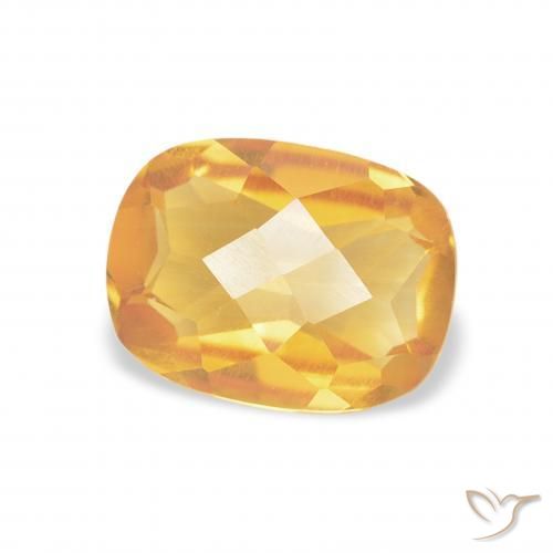 Citrino Dorato scuro naturale da 1.17 ct, Cuscino, VVS-VS
