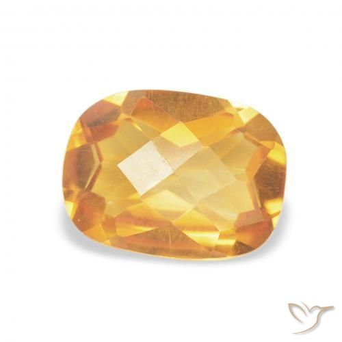 Citrino Arancio-Oro naturale da 1.17 ct, Cuscino, VVS-VS