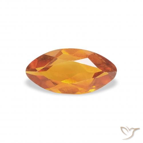 0.48ct Naturale Arancio Scuro-Oro Citrino, Taglio marquise, VVS-VS