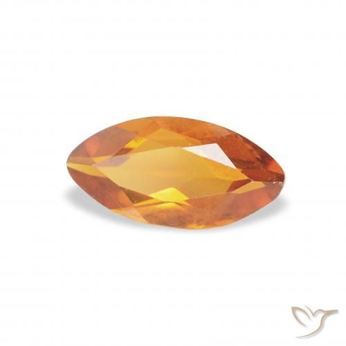 Citrino Arancio Scuro-Oro naturale da 0.48 ct, Taglio marquise, VVS-VS