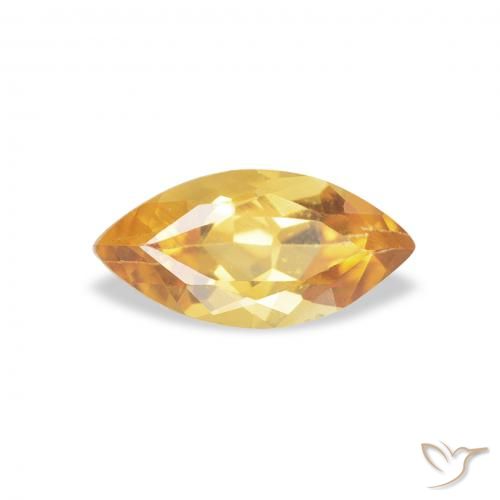 0.43ct Naturale Medium Light Orange-Gold Citrino, Taglio marquise, VVS-VS