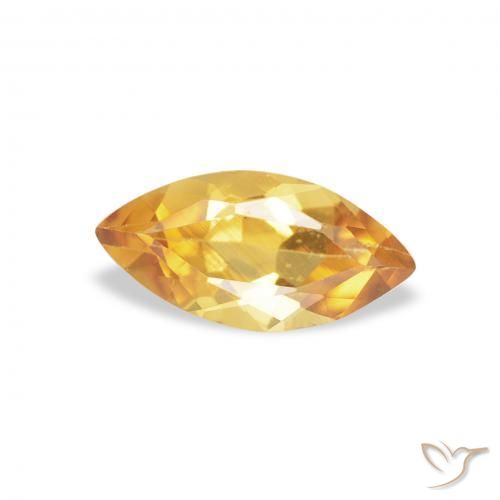 Citrino Medium Light Orange-Gold naturale da 0.43 ct, Taglio marquise, VVS-VS