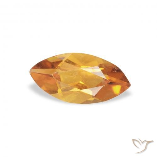 Citrino Oro naturale da 0.43 ct, Taglio marquise, VVS-VS