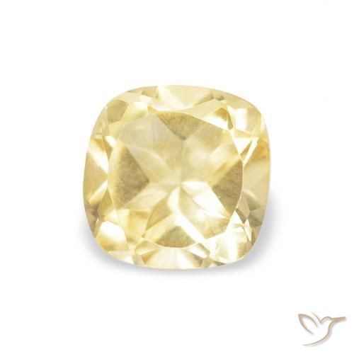Citrino Giallo dorato chiaro naturale da 0.53 ct, Cuscino, VVS-VS