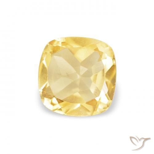 Citrino Giallo chiaro naturale da 0.45 ct, Cuscino, VVS-VS