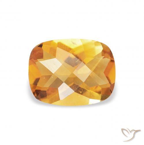 1.04ct Naturale Arancio Dorato Profondo Citrino, Cuscino, VS