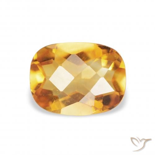 1.15ct Naturale Arancio dorato Citrino, Cuscino, VS