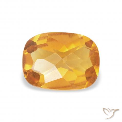 1.04ct Naturale Arancio Scuro-Oro Citrino, Cuscino, VVS