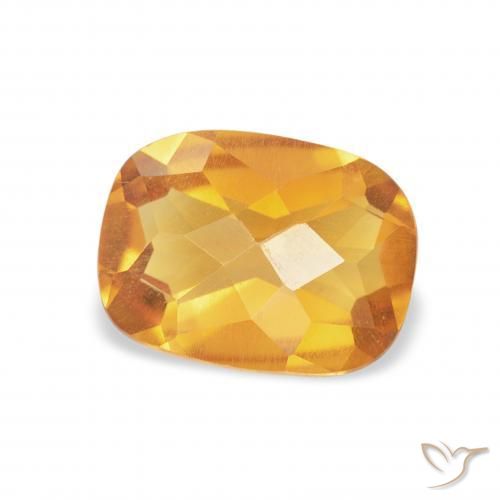 Citrino Arancio Scuro-Oro naturale da 1.04 ct, Cuscino, VVS