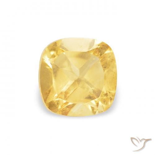 0.55ct Oro medio Citrino, Cuscino, VS