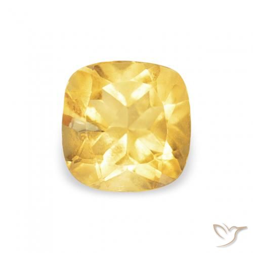 0.52ct Naturale Dorato medio Citrino, Cuscino, VS