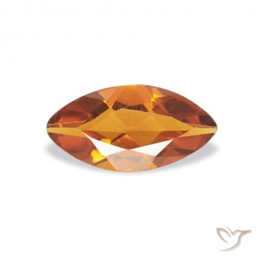 0.46ct Naturale Arancio Medio Citrino, Taglio marquise, VS