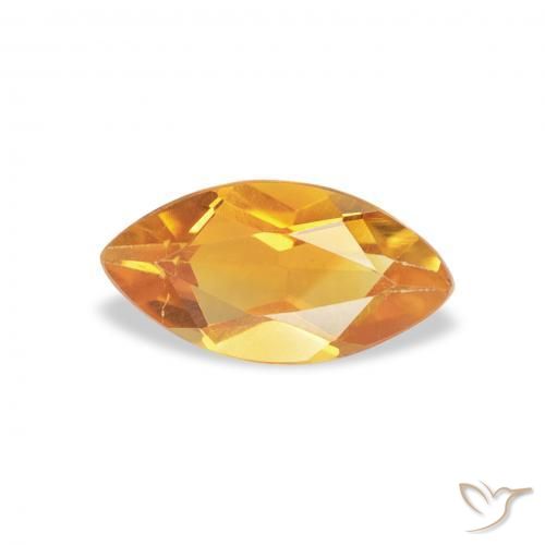 Citrino Arancio-Oro naturale da 0.53 ct, Taglio marquise, VS
