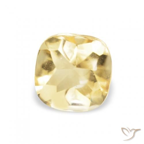 0.58ct Oro chiaro Citrino, Cuscino, Trasparente