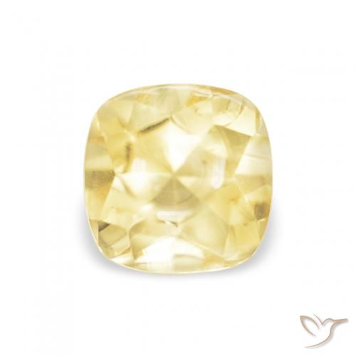 0.64ct Giallo dorato chiaro Citrino, Cuscino, Trasparente