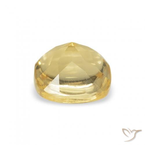 Citrino Giallo dorato chiaro naturale da 0.64 ct, Cuscino, Trasparente
