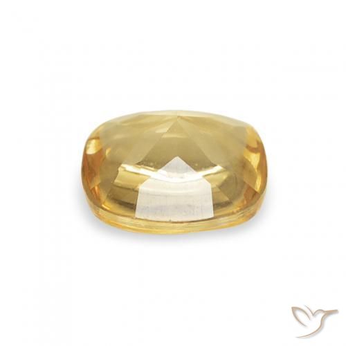 Citrino Giallo dorato chiaro naturale da 0.46 ct, Cuscino, Trasparente