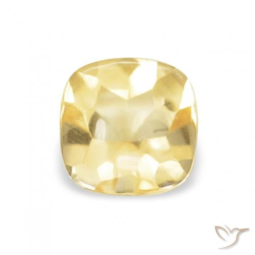 0.65ct Naturale Oro chiaro Citrino, Cuscino, Trasparente