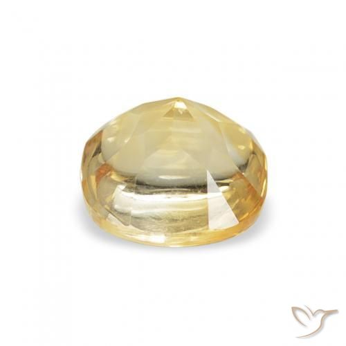 Citrino Giallo dorato chiaro naturale da 0.66 ct, Cuscino, Trasparente