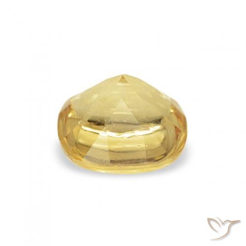 Citrino Giallo dorato chiaro naturale da 0.51 ct, Cuscino, Trasparente