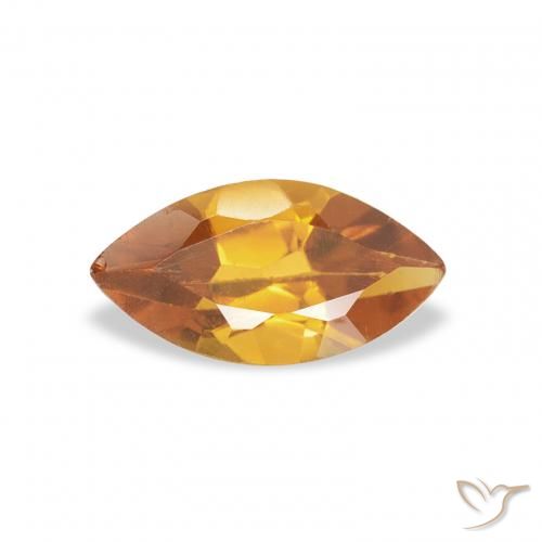 0.47ct Naturale Arancio Medio Citrino, Taglio marquise, VS
