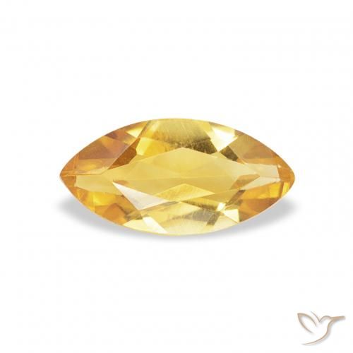 0.44ct Naturale Oro brillante Citrino, Taglio marquise, VS