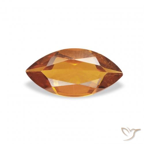 0.43ct Naturale Marrone arancio Citrino, Taglio marquise, VS