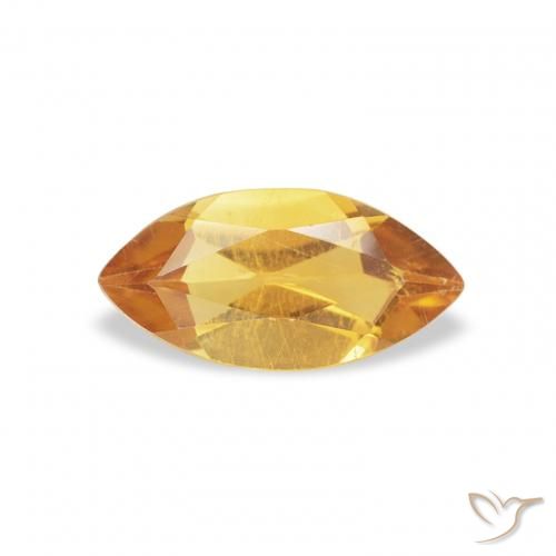 0.41ct Naturale Arancione-Oro medio Citrino, Taglio marquise, VS