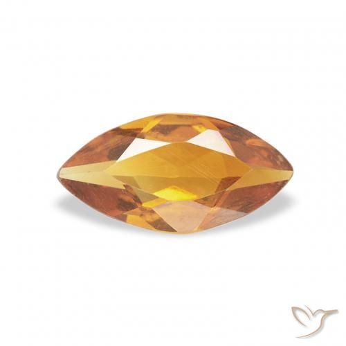 0.43ct Naturale Arancio Medio Citrino, Taglio marquise, VS