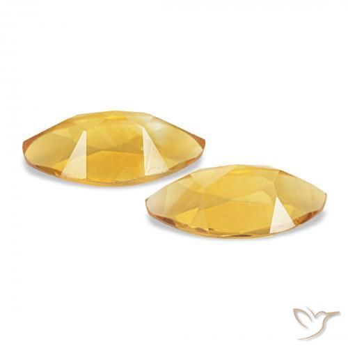 Gemme di Citrino Arancione scuro naturale da 1.04 ct, Taglio marquise, VVS-VS