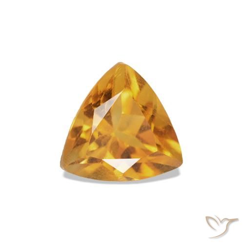 0.40ct Arancio intenso-OroG Citrino, Taglio trillion, VVS-VS