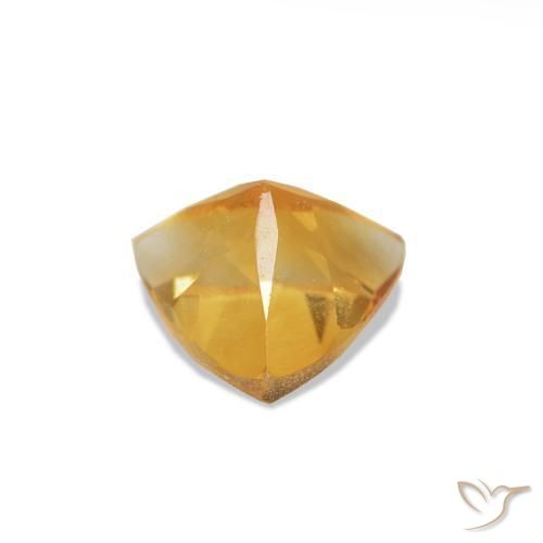 Citrino Arancio intenso-OroG naturale da 0.40 ct, Taglio trillion, VVS-VS