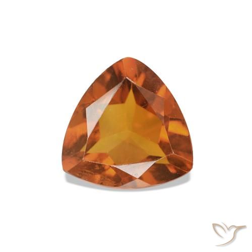 0.63ct Arancione scuro Citrino, Taglio trillion, VVS-VS