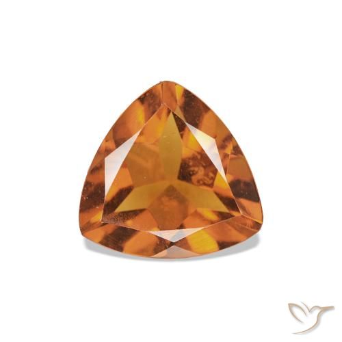 0.69ct Marrone arancio Citrino, Taglio trillion, VVS-VS