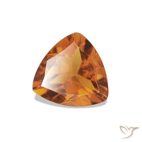 Citrino Marrone arancio naturale da 0.69 ct, Taglio trillion, VVS-VS