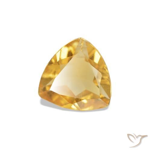 Citrino Oro naturale da 0.29 ct, Taglio trillion, VVS-VS