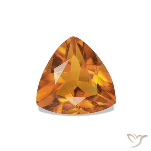 0.64ct Arancio giallastro Citrino, Taglio trillion, VS