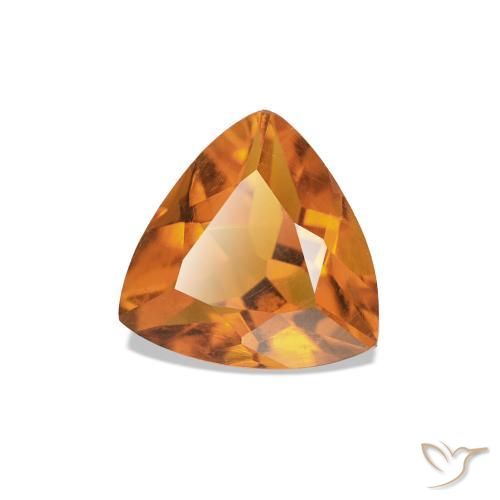 Citrino Arancio giallastro naturale da 0.64 ct, Taglio trillion, VS