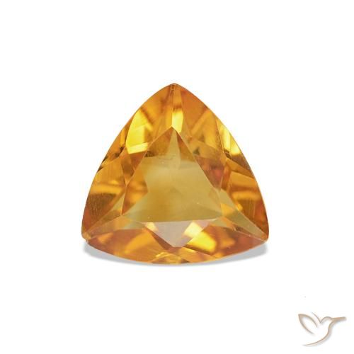 0.54ct Arancio intenso-OroG Citrino, Taglio trillion, VS