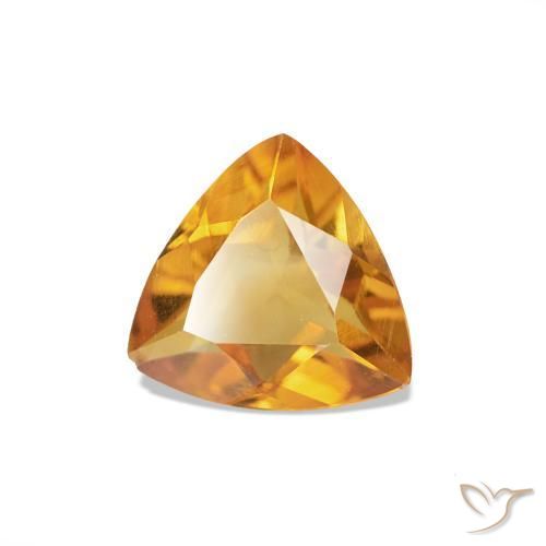 Citrino Arancio intenso-OroG naturale da 0.54 ct, Taglio trillion, VS