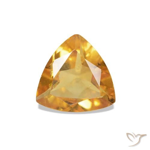 0.54ct Arancio Scuro-Oro Citrino, Taglio trillion, VS-SI