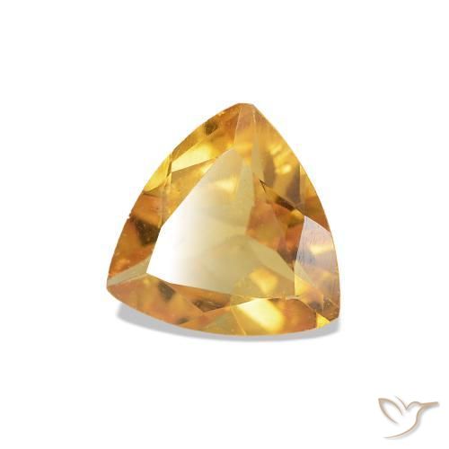 Citrino Arancio Scuro-Oro naturale da 0.54 ct, Taglio trillion, VS-SI