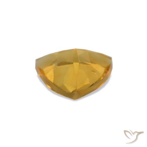 Citrino Arancio Scuro-Oro naturale da 0.54 ct, Taglio trillion, VS-SI