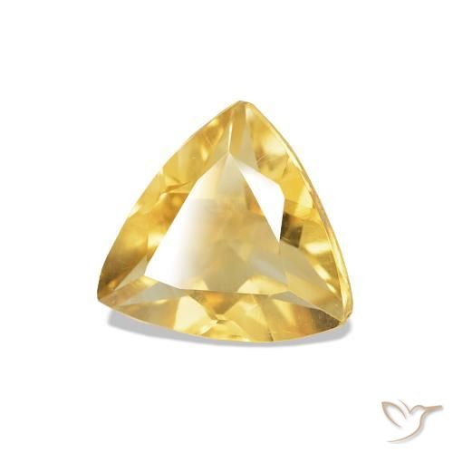 Citrino Dorato medio naturale da 0.67 ct, Taglio trillion, VS-SI
