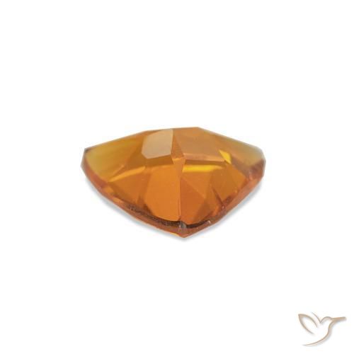 Citrino Arancione rossastra naturale da 0.50 ct, Taglio trillion, VS-SI