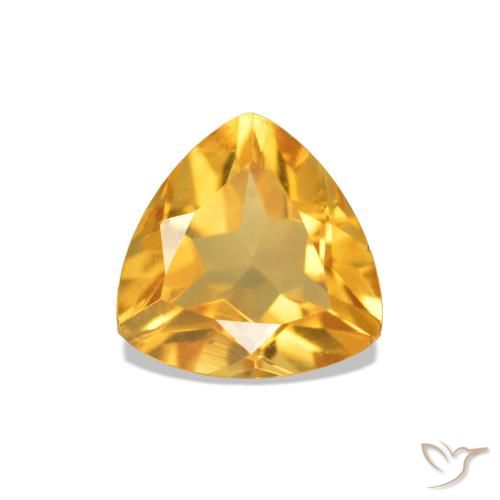 0.76ct Dorato medio Citrino, Taglio trillion, VVS-VS