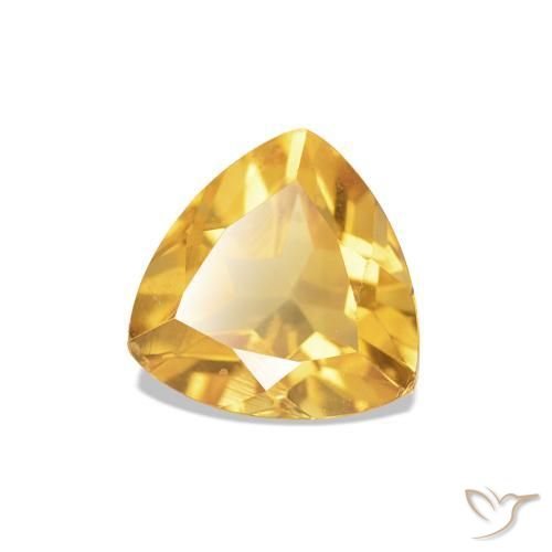 Citrino Dorato medio naturale da 0.76 ct, Taglio trillion, VVS-VS
